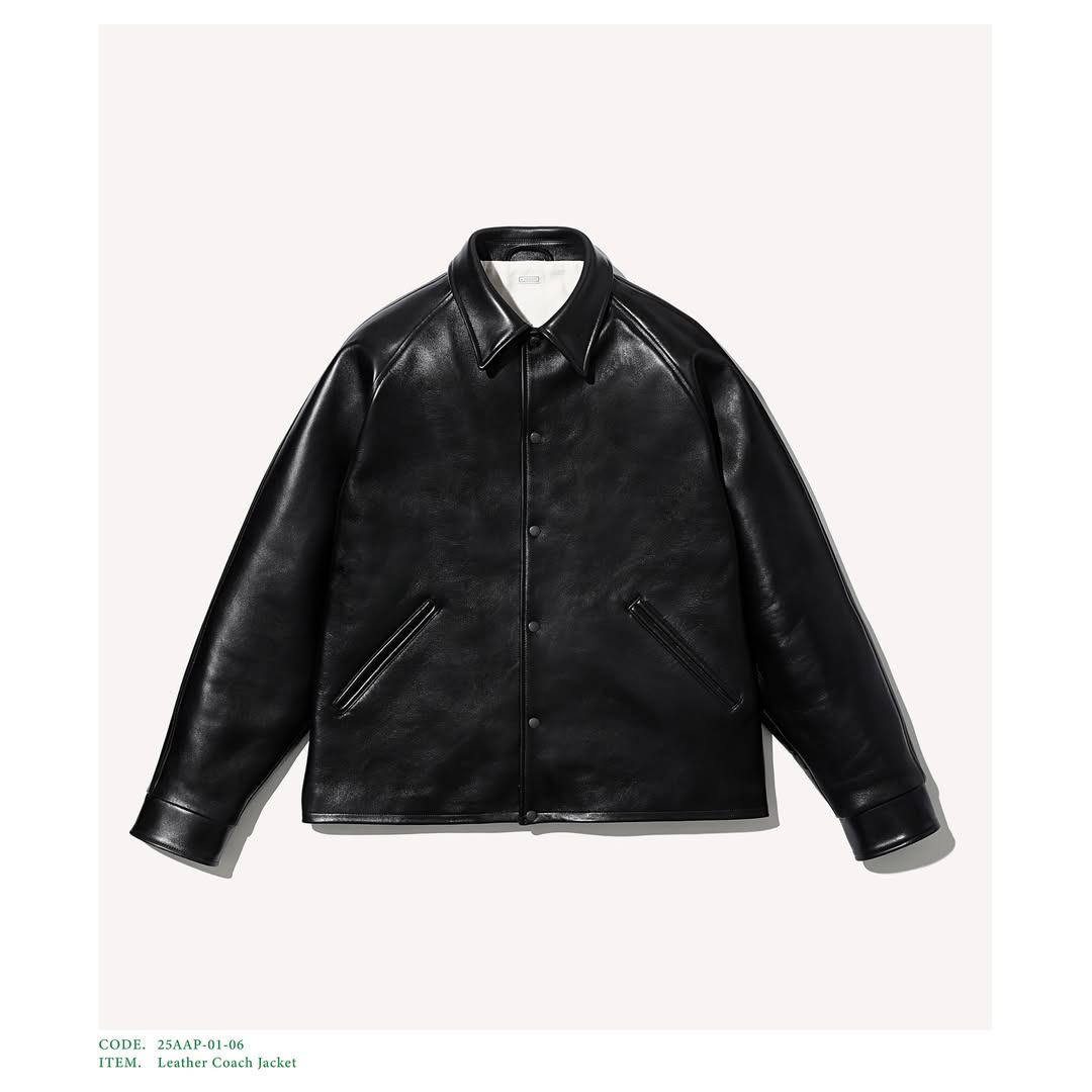 A.PRESSE 25AW Leather Coach Jacket